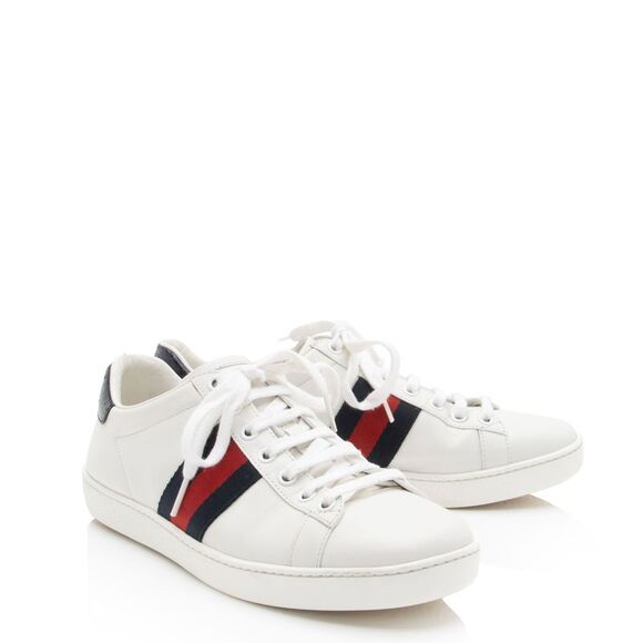 Gucci Leather Web GG Ace Sneakers - Size 7 / 37 - Picture 2 of 8